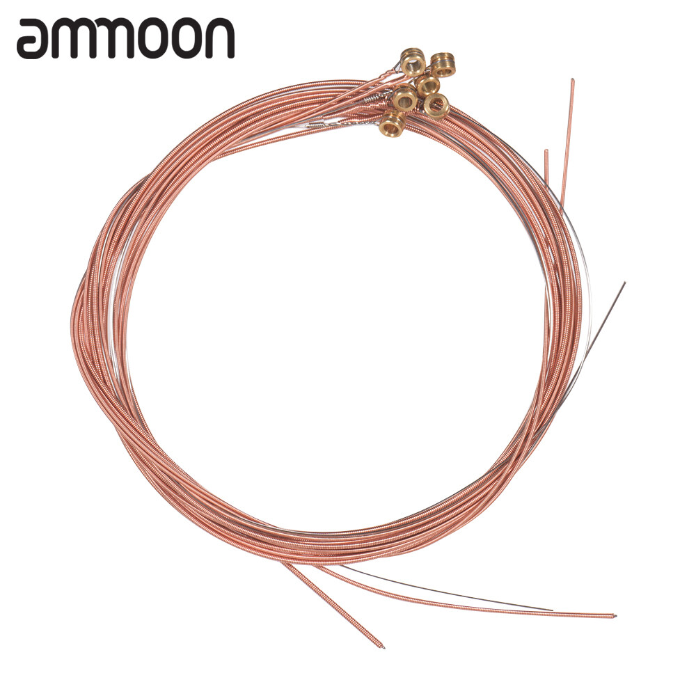 6pcs/ Set Acoustic Folk Guitar Strings Set Steel Core Copper Alloy Winding