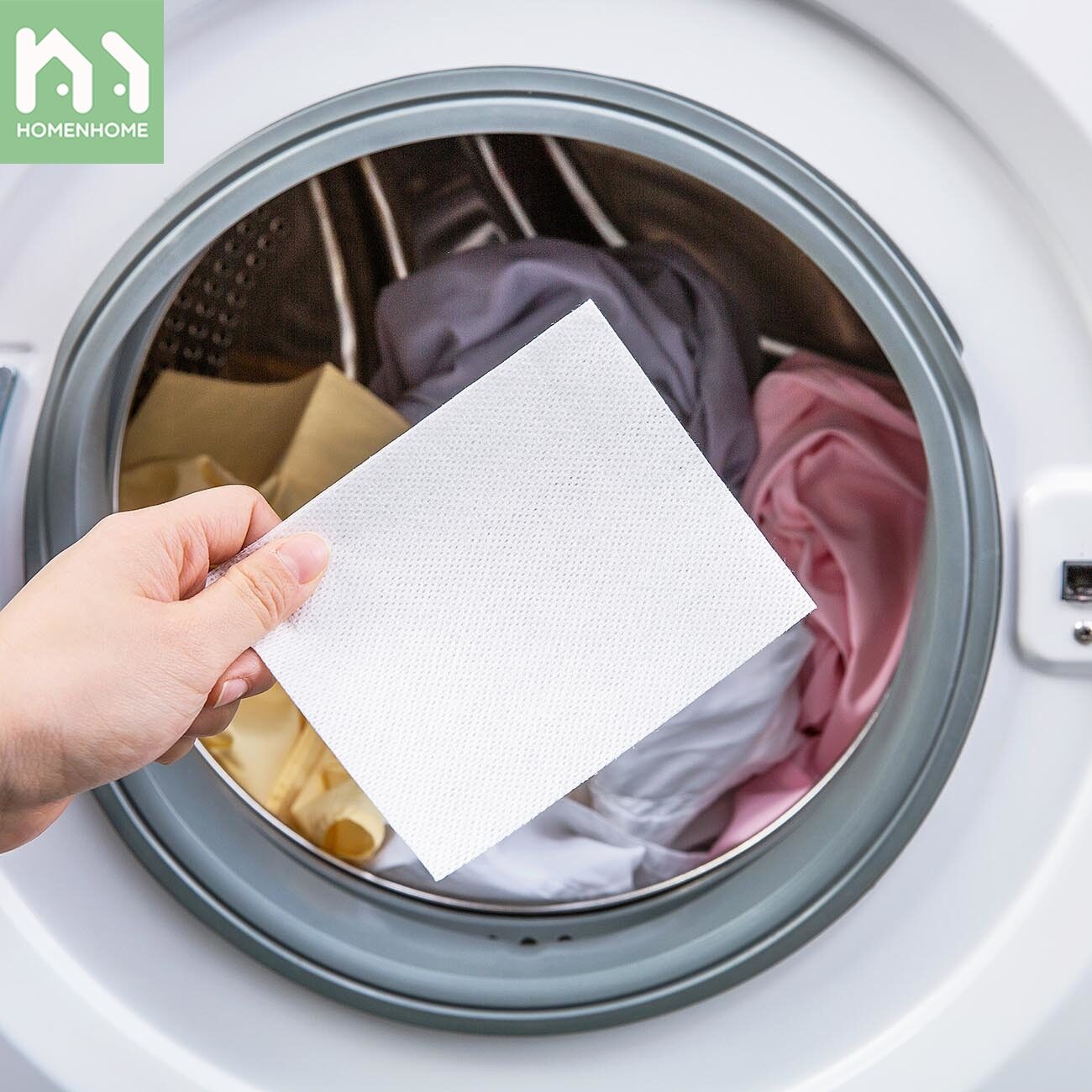 Homenhome Anti-staining Laundry Film Washing Machine Clothes Anti-string Mixed Color Master Film Family Clothes Clothing Non-staining Paper