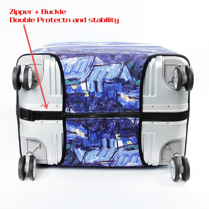 Luggage Case Suitcase Protective Cover Multi color collocation Pattern Travel Elastic Luggage Dust Cover Apply 18-28 Suitcase