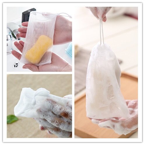 Sanhe 5 Túi Đựng Xà Phòng Xốp Lưới Găng Tay Làm Sạch Bằng Xốp, Lưới Tắm Bọt Biển Tắm Lưới Vệ Sinh Xà Phòng