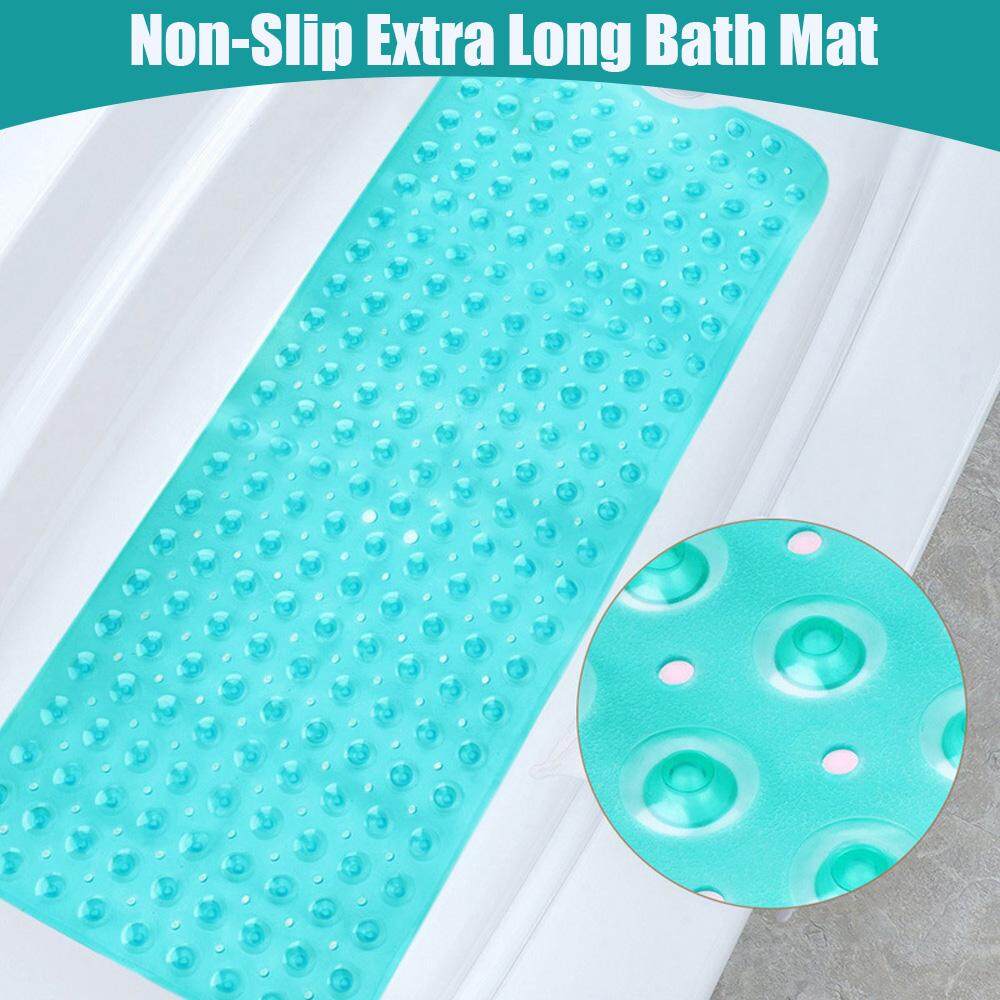 NEW EXTRA LONG PVC ANTI NON SLIP SOFT CUSHIONED SUCTION CUPS BATH SHOWER MAT