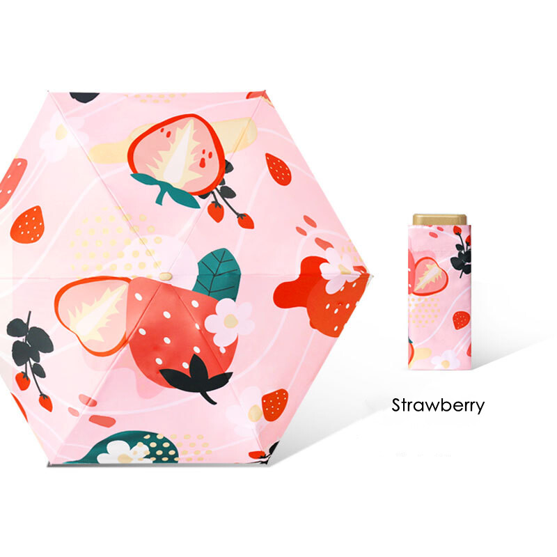 Lightweight sunscreen sun umbrella female sun and rain dual-use folding UV protection mini compact portable umbrella pocket umbrella