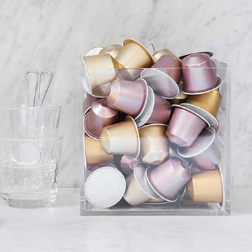 Coffee Capsule Holder Tea Bag Sorting Bag Transparent Acrylic Coffee Capsule Storage Box Suitable For Nespresso Capsules