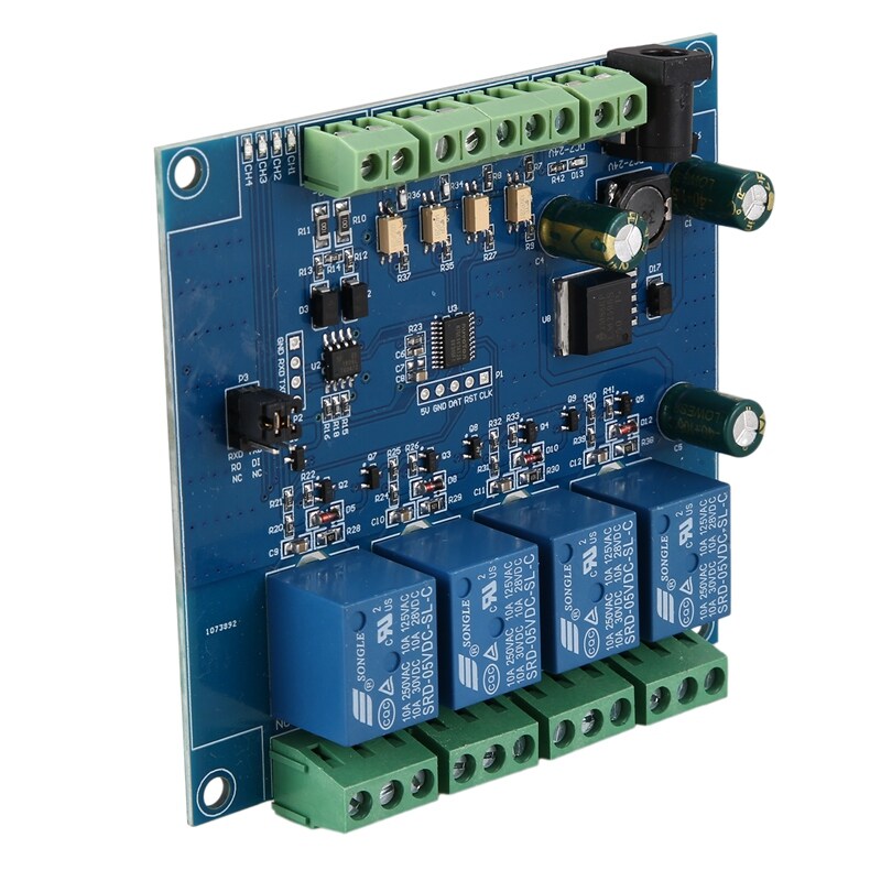 Modbus Rtu 4 Ch Relay Module Input 485 Ttl Uart Communication 4-Channel Input 7-24V Relay Module