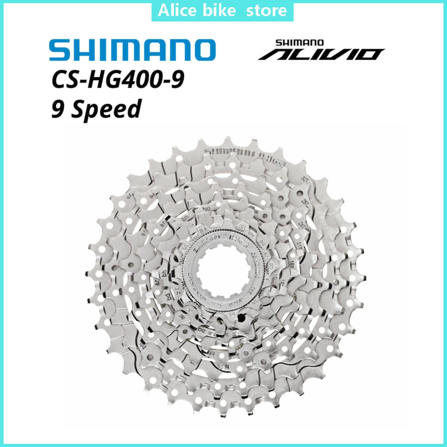 Líp xe đạp 9 speed shimano chính hãng hg 400-9 cho xe đua 11-25,11-28 và leo núi 11-32,11-34