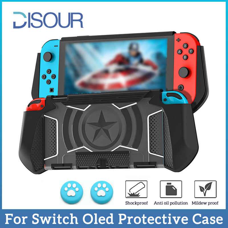 DISOUR Ốp Bảo Vệ OLED Cho Nintendo Switch Mới Cho Nintendo Switch Ốp OLED Ốp Bảo Vệ Chơi Game PC TPU Công Tắc OLED Phụ Kiện Công Tắc OLED