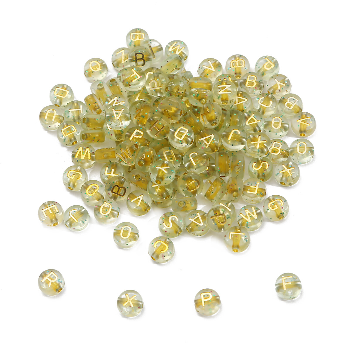100pcs 4X7mm Acrylic Letter Beads Round Flat Alphabet Beads For Jewelry Making DIY Couple Bracelet Necklace Accessories