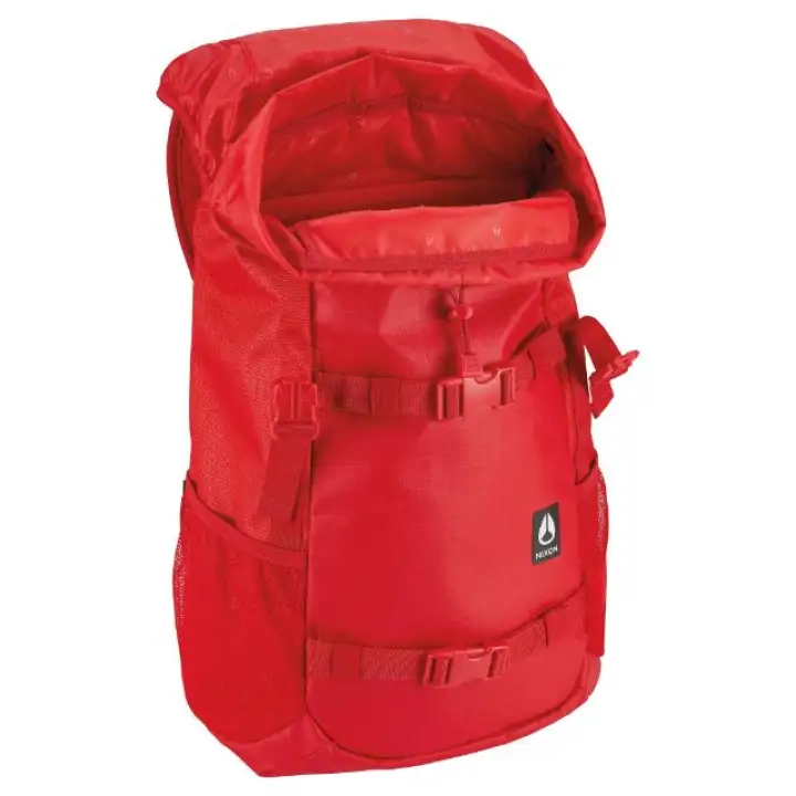 all red backpack