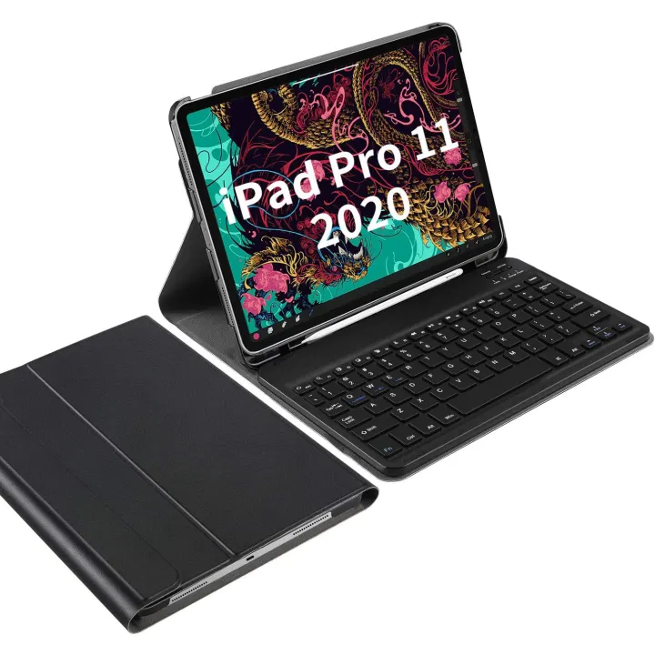 Keyboard Case For Ipad Pro 11 2020 2nd Generation Slim Folio Smart Stand Leather Cover With Removable Magnetic Bluetooth Apple Inch Gen Lazada Singapore - Leather Case For Ipad Pro 11 With Keyboard Keyboard Case For Ipad Pro 11 2020 2nd Generation Slim Folio Smart Stand Leather Cover With Removable Magnetic Bluetooth Apple Inch Gen Lazada Singapore - Leather Case For Ipad Pro 11 With Keyboard