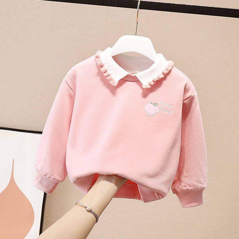 Girls' Sweater Spring and Autumn Style Western-style Long Sleeved T-shirt Children's Top Fashion Girl's Top