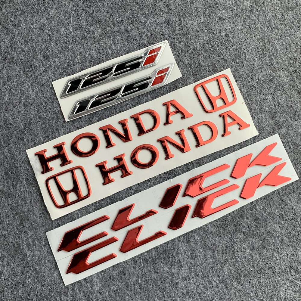 6 pcs/set 3d soft glue honda logo motorcycle emblem for honda click 125i 150i emblem