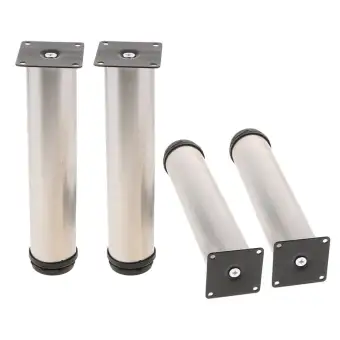 Bolehdeals 4pcs Adjule Sofa Foot Legs Stainless Steel Furniture Cabinet Feet 30cm