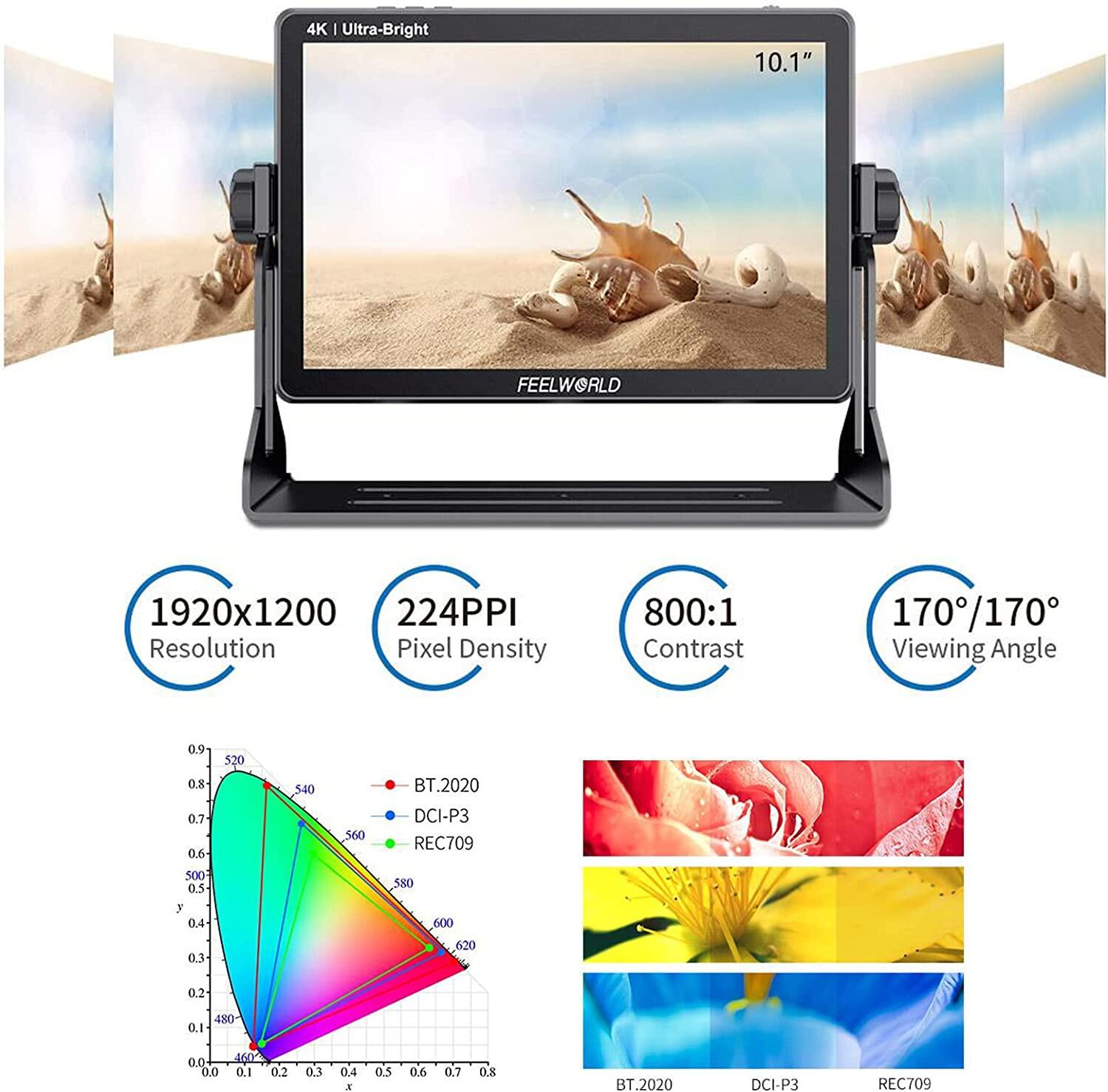 FEELWORLD LUT11S 10.1 Inch DSLR Camera Field Monitor 3G-SDI