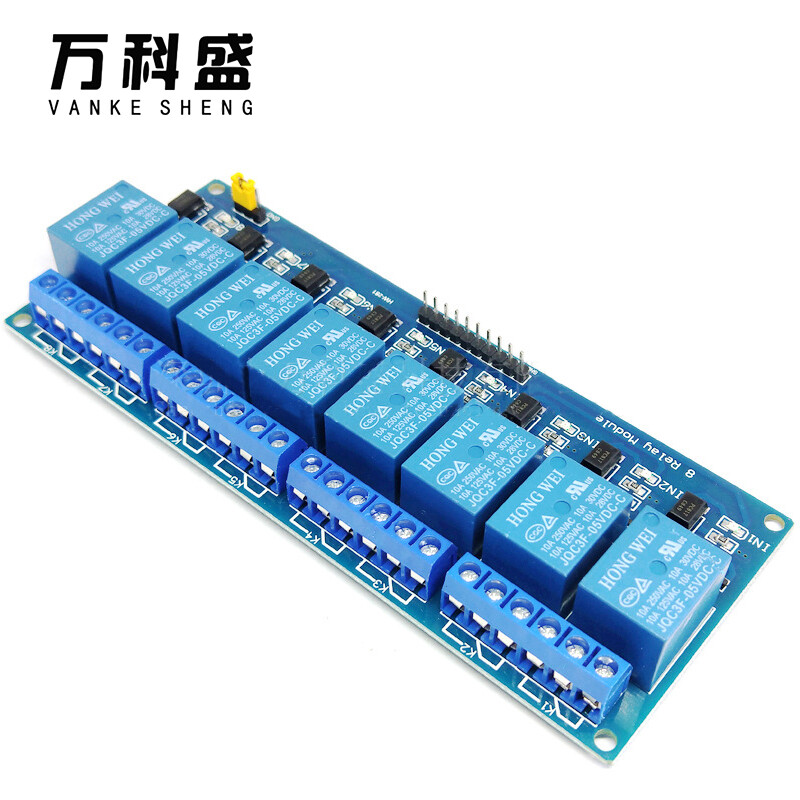Support AVR/51/PIC microcontroller PLC relay module 8-channel 5V relay module with optocoupler isolation