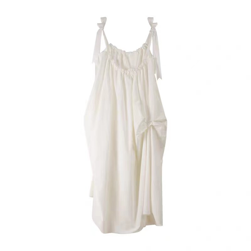 Zhu Xia Bowborn lace camisole dress Gentle wind and beautiful temperament white woman