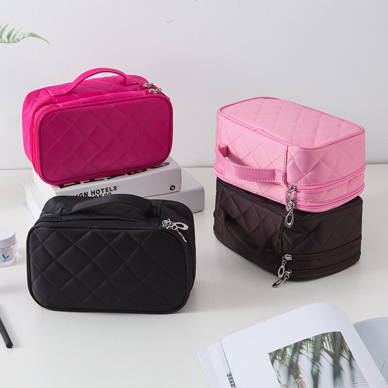 EverToner Double Layer Cosmetics Storage Bag Mesh Classification Organizer Makeup rush Separate storage Waterproof Large Capacity