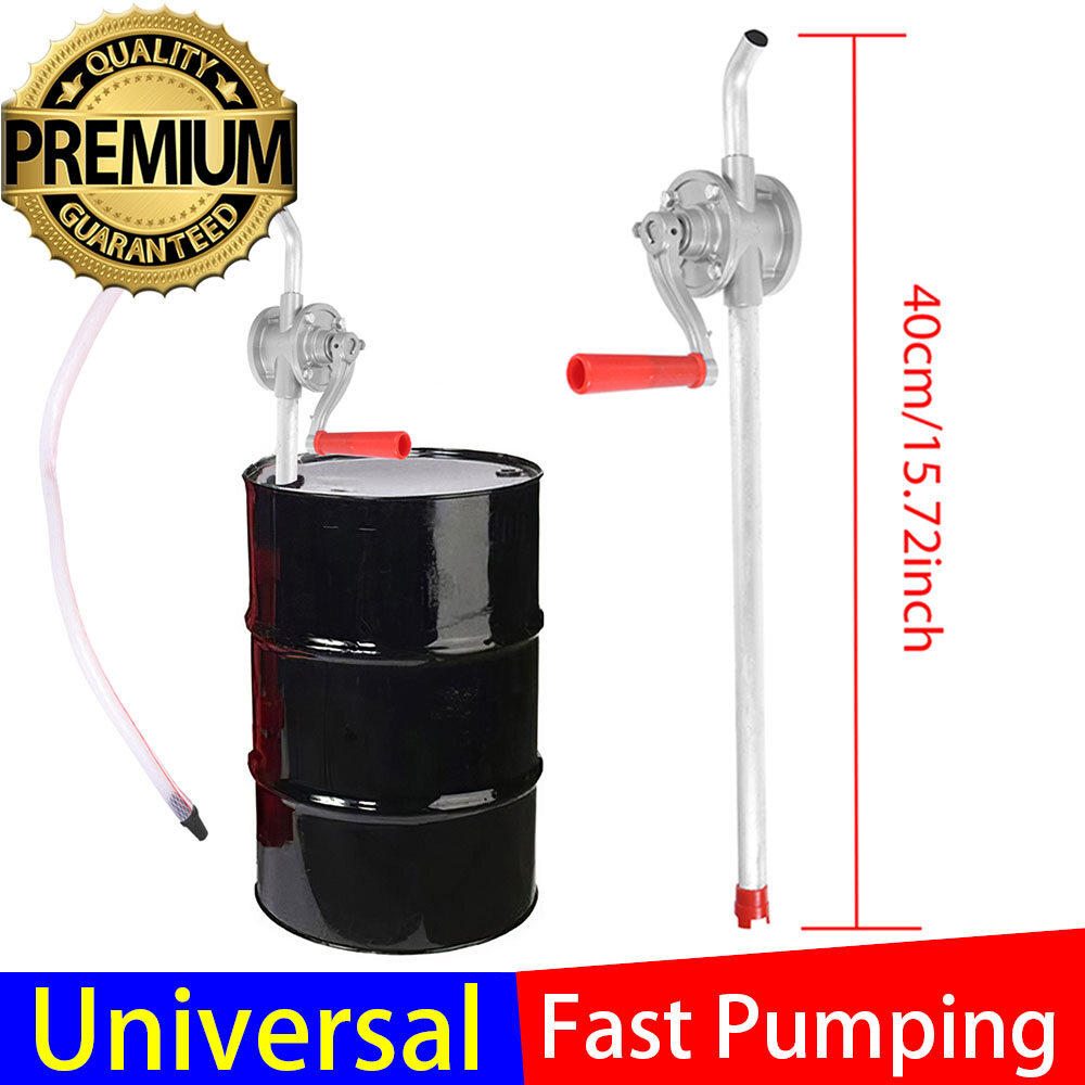 【Professional】Portable Rotary Barrel Pump Manual Hand Pump Alloy Hand