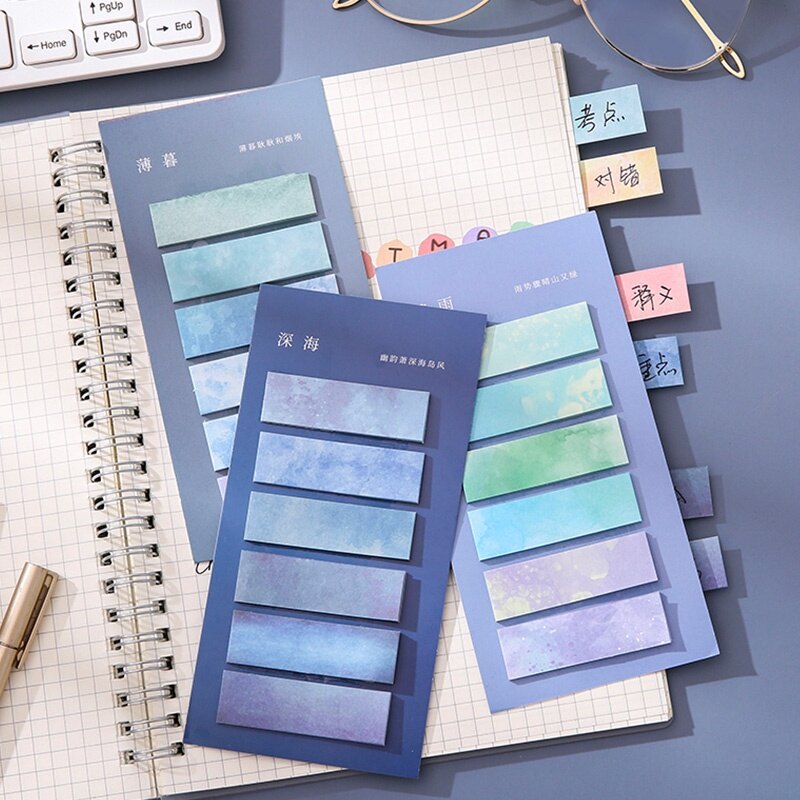 120 Tờ Nhãn Dán Chỉ Mục Màu Gradient Phong Cách Instagram Nhãn Dán Phân Loại Đáng Yêu