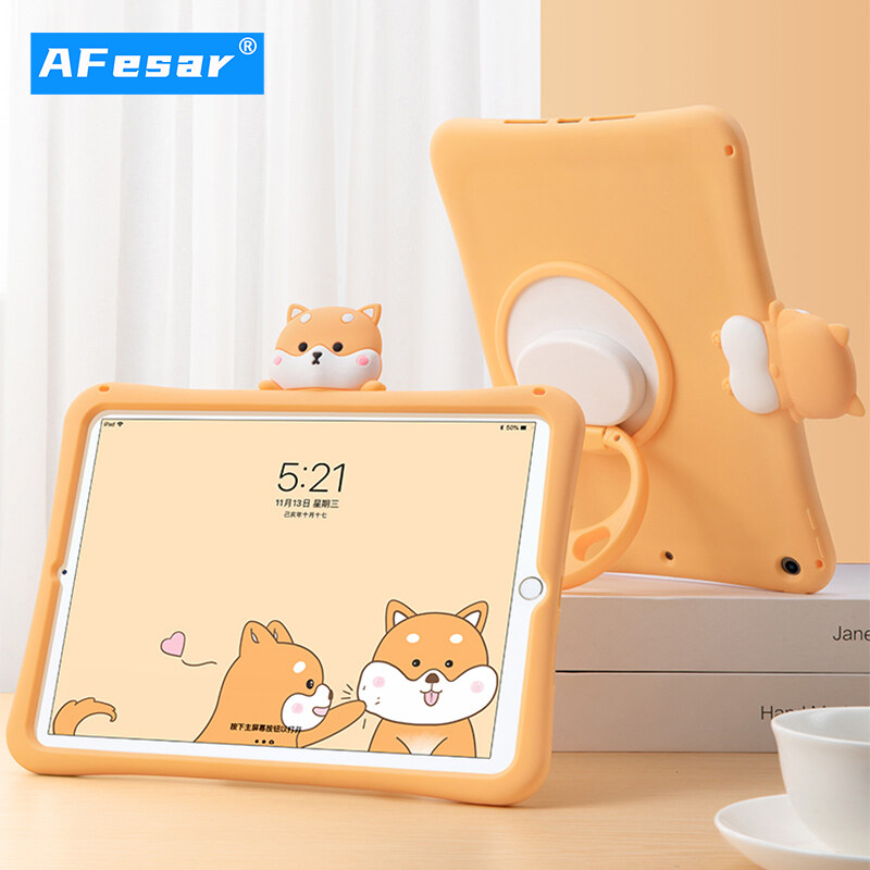 Ốp Xoay 360 , Bao Máy Tính Bảng Đứng Xoay Silicon Hoạt Hình Cho iPad Mini