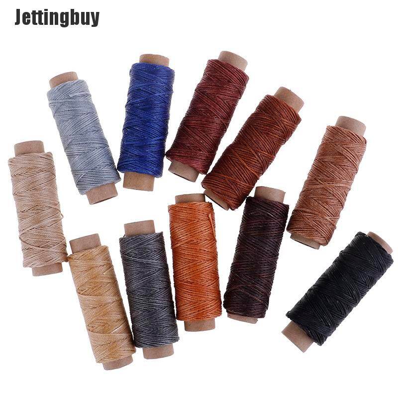 [Jettingbuy] 50 M/cuộn Chỉ Sáp Phẳng Khâu Da Dây Sáp Thủ Công 150D