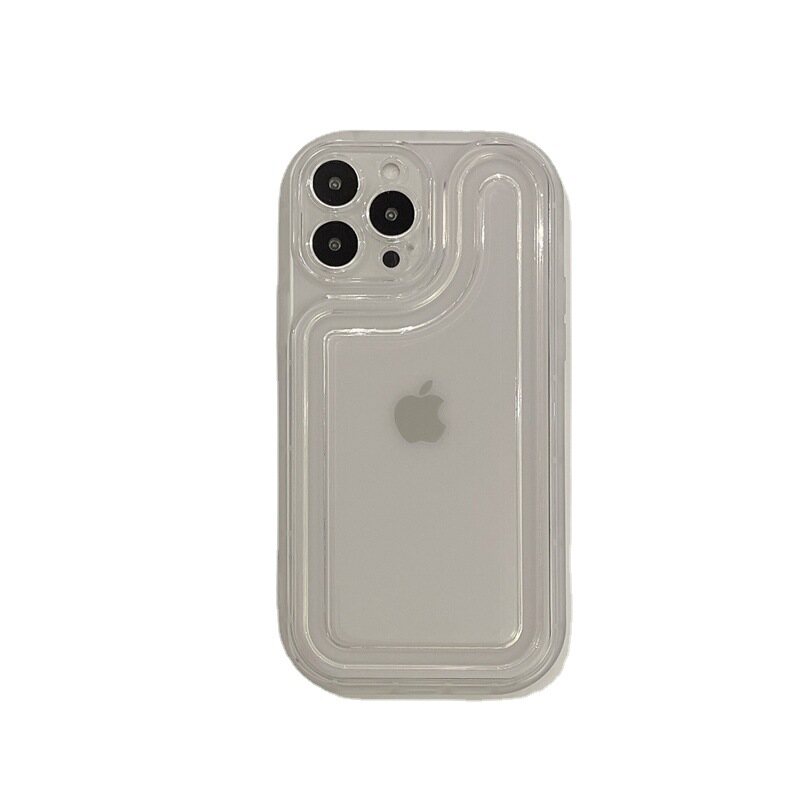 Zeallion Transparent Bumper Buffer Air Cushion Phone Case for [iPhone 14 Plus 13 12 11 Pro X XS Max XR 7 8 Plus] Oval Shockproof Clear Cover