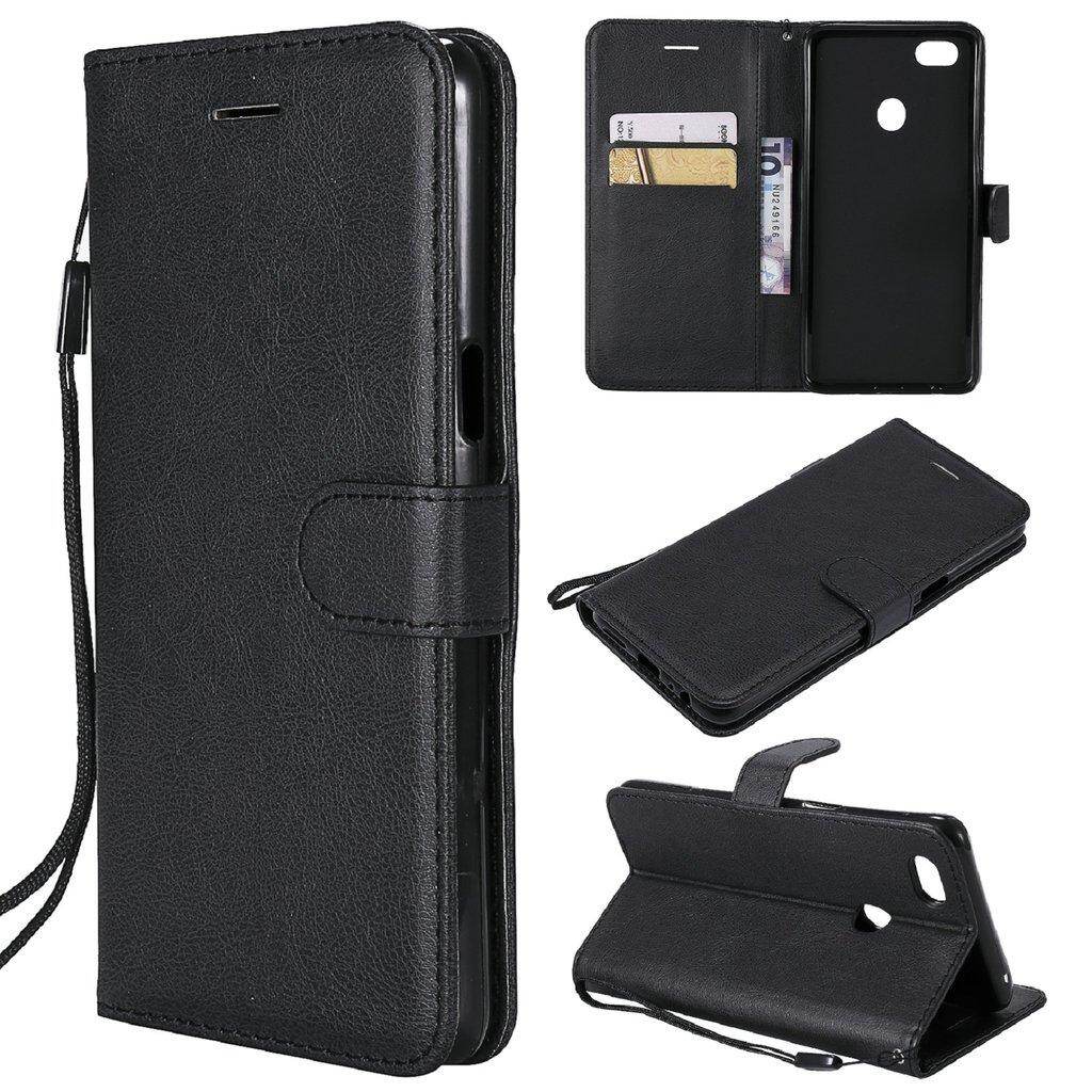 Bujing-Oppo F9 (F9 Pro)(6.3") Solid color Pu Leather and TPU Wallet,Card slot,Support Case for Oppo F9 (F9 Pro)(6.3")
