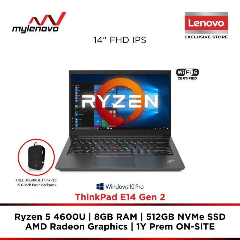 Lenovo ThinkPad E14 Gen 2 AMD Ryzen 5 4600U 8GB 512GB SSD Malaysia