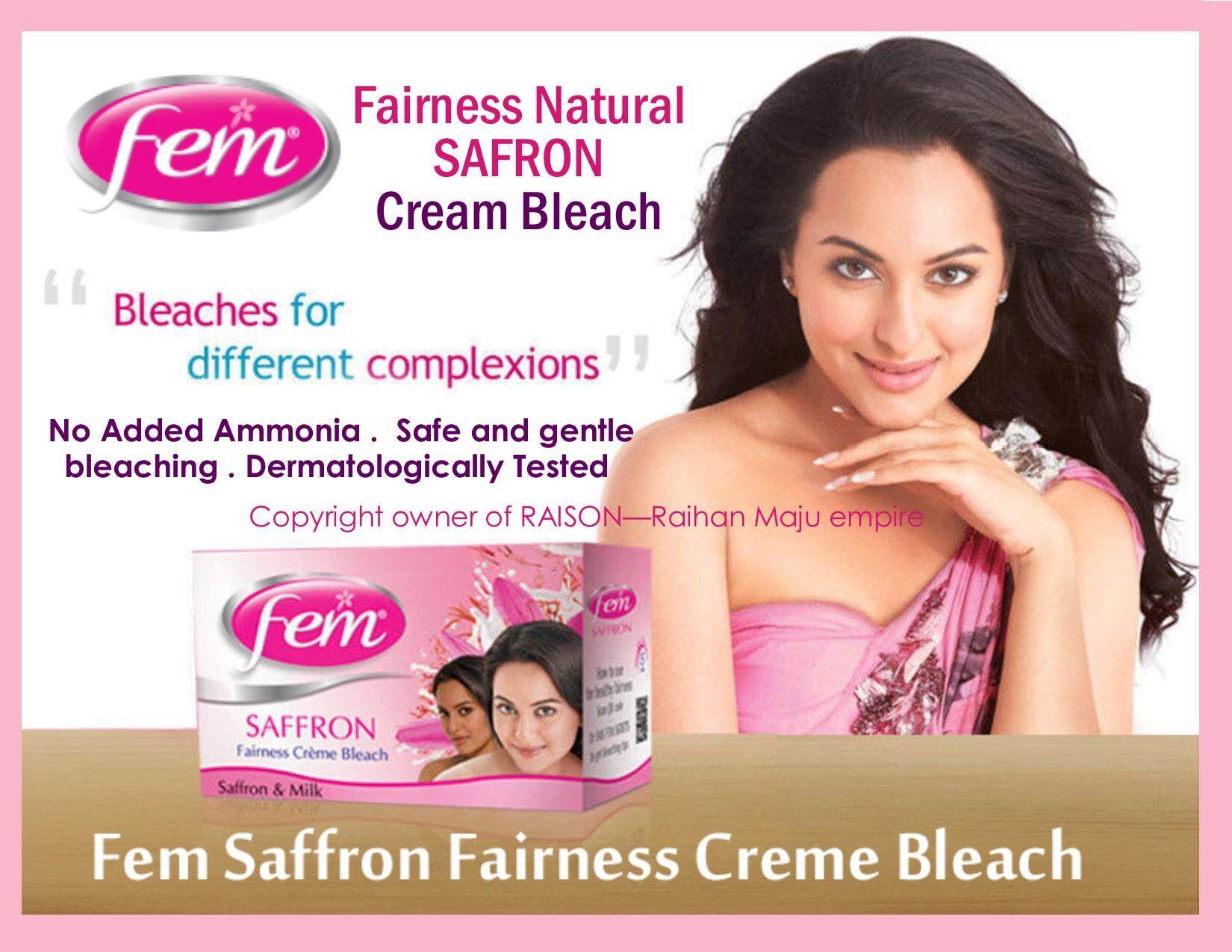 Fem Fairness Natural SAFRON Cream Bleach Net Weight : 64gm Cream | Lazada