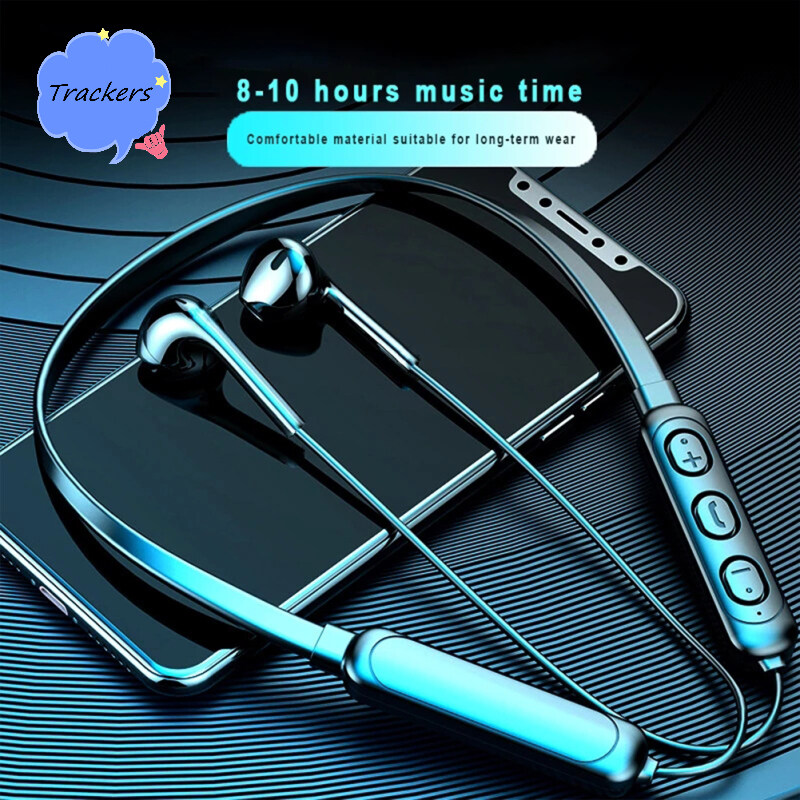 Tracker Headset 5.1 Nirkabel, Headphone Olahraga Leher Gantung