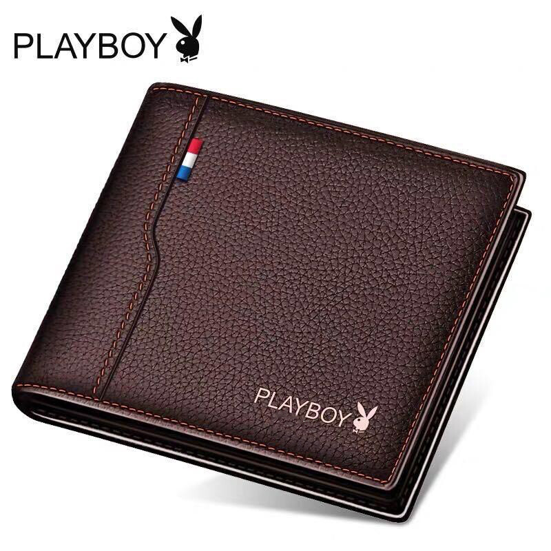 Play Boy 2020 Fashion Men's Short Wallet Small Size Large Capacity PU Leather Wallet
