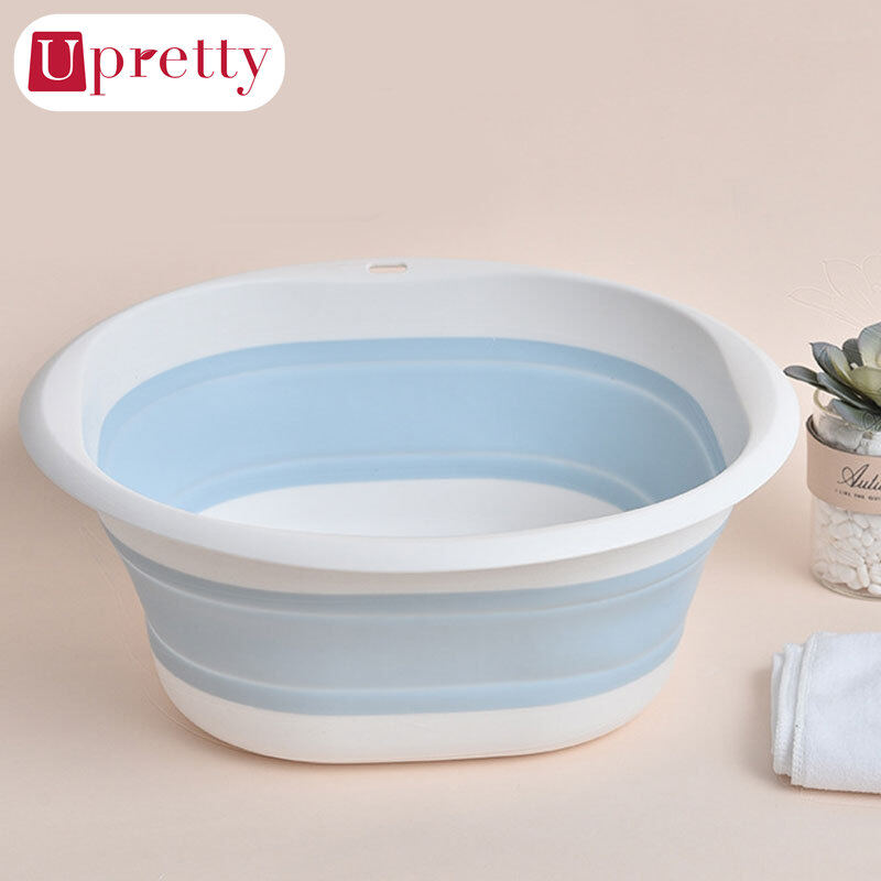 Upretty Plastic Folding Basins Portable Wash Basins Folding Laundry Tub Bathroom Kitchen Accessories Travel Folding Wash Basin