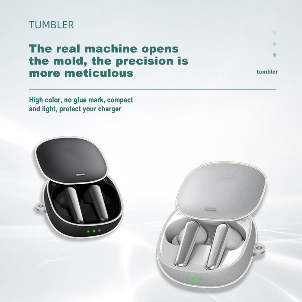 Transparent Earbuds Case w/ Hook Soft Protective Shell for Anker Soundcore