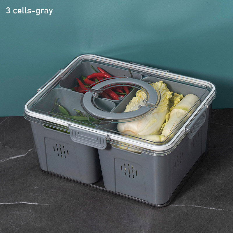 Kitchen refrigerator storage box, portable fresh-keeping box, refrigerator compartment sorting food, fruit, egg finishing storage box