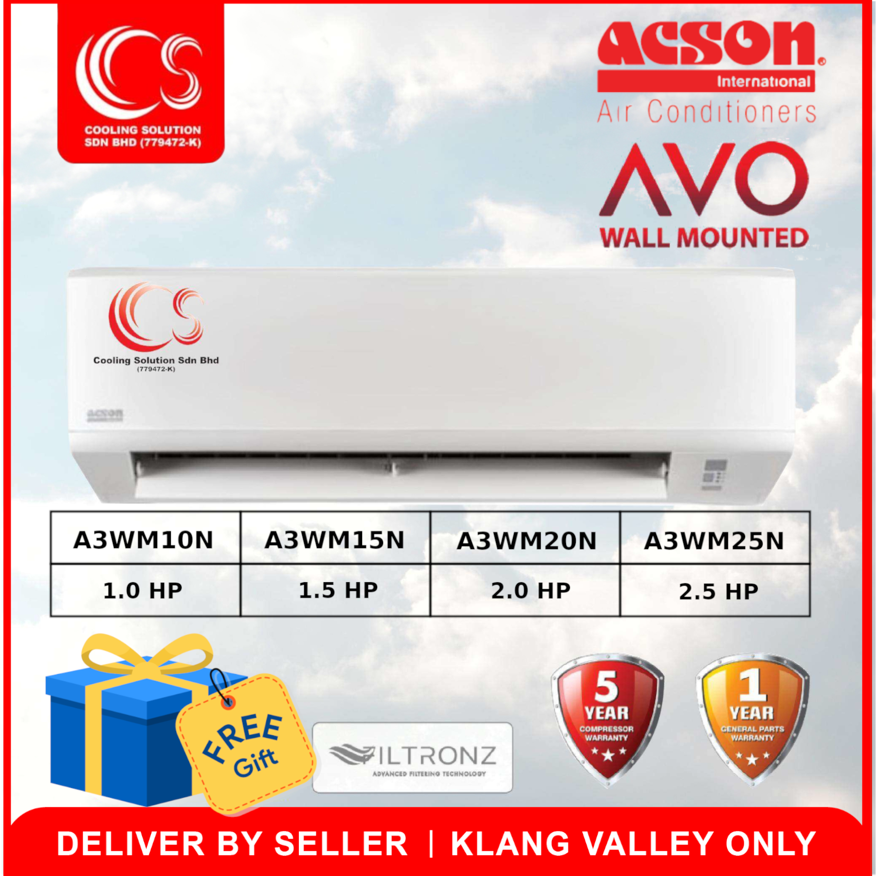 harga air cond acson 1.5 hp