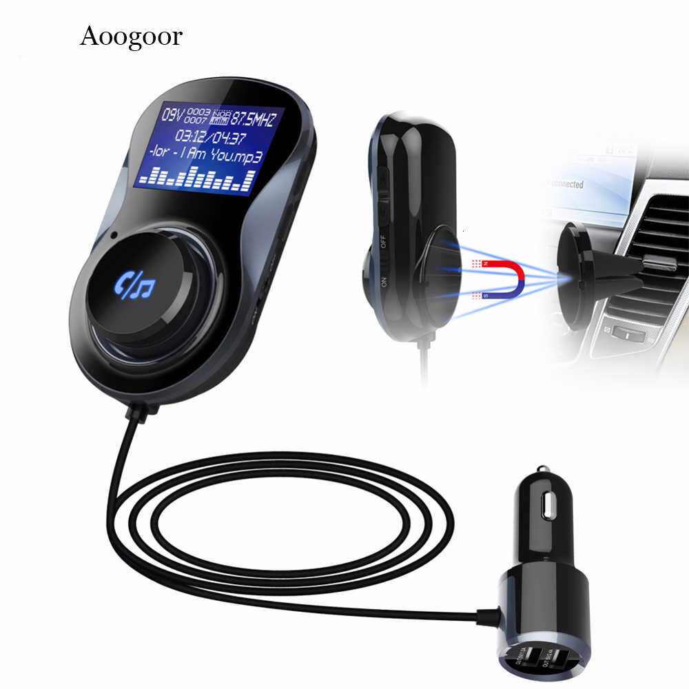 ขาย Aoogoor บลูทูธ FM เครื่องส่งสัญญาณเครื่องเปลี่ยนเสียง FM ไร้สายรถ MP3 Player แฮนด์ฟรี Dual USB ที่ชาร์จแบตในรถ TF เล่นเพลง