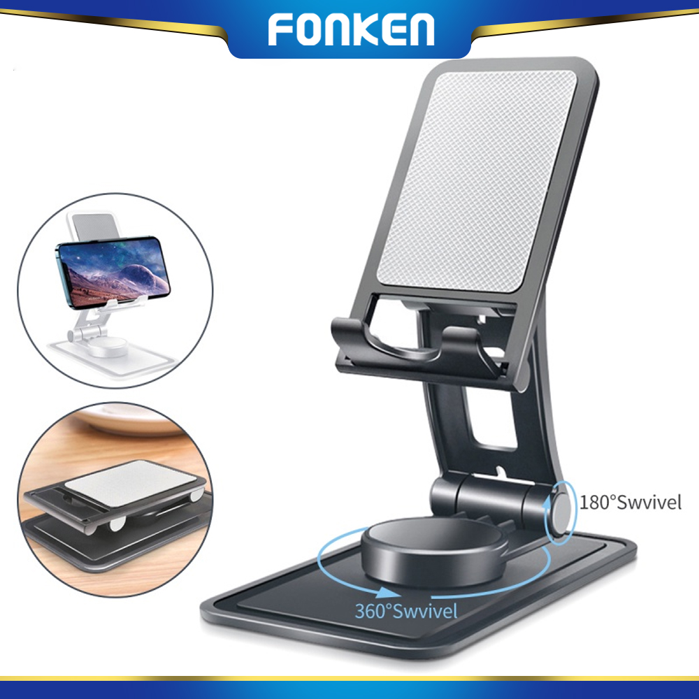 FONKEN 360 Degree Rotating Holder Tablet Mobile Phone Holder Foldable Extend Support Multifunction Desktop Holder Stand For Phone Tablet