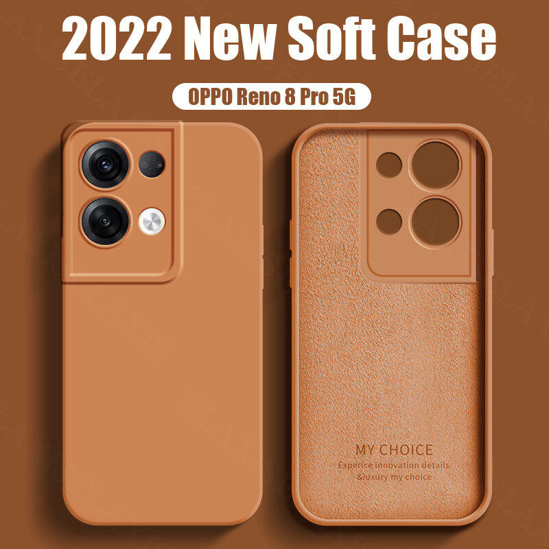 HAOYE Cover Per OPPO Reno8 Pro 5G – Custodia Con Retro In Vetro Temperato Sfumato E Bordo In TPU Morbido – Protezione Antigraffio