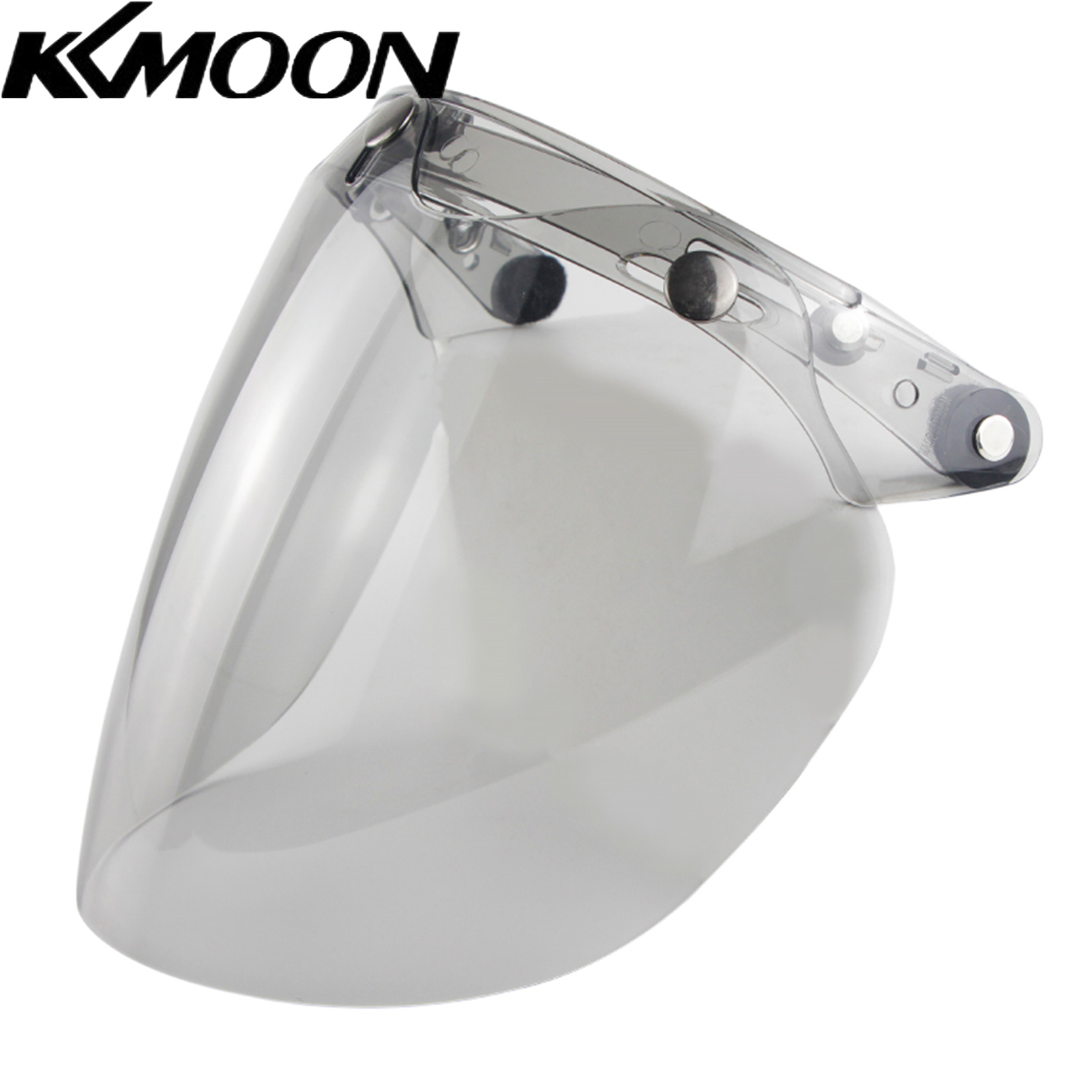 KKmoon Open Face Helmet Visor Motorcycle Helmet Bubble Lens 3-Snap Bubble Wind Shield Visor
