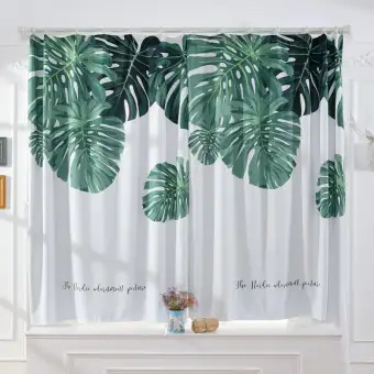 1 X 1 3m 1pc Blackout Home Office Window Curtains Banana Leaf Pattern Window Curtain Hook Drape Curtain For Summer Lazada Ph,How To Build A New House