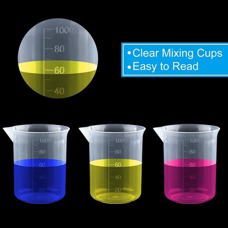 100ml cốc dùng để đo bằng nhựa trong suốt bền quy mô container cup đổ vòi mà không cần xử lý cho hộ gia đình nhà bếp đồ dùng quầy bar