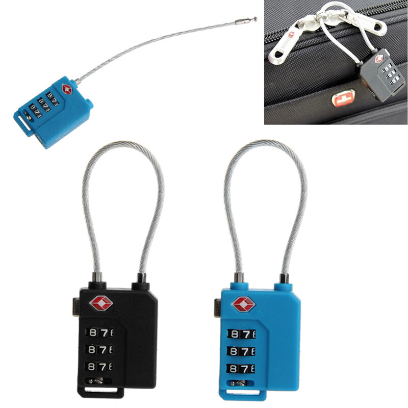 1Pc TSA Resettable 3 Digit Combination Travel Luggage Suit Code Lock Padlock