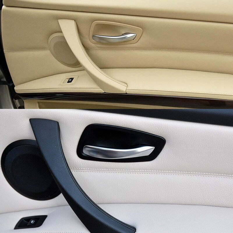 HYS Car Inner Handle Interior Door Panel Pull Trim Cover Left Right LHD RHD For BMW 3 Series E90 E91 E92 E93 320 328 330 2005-2012 Black Beige Gray