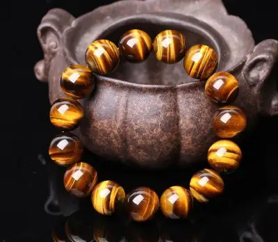 【PrettySet】Natural Tiger Eye Bracelets Men Women Natural Stone Beads Lucky Charm Bracelet Jewelry