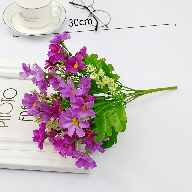 Hoa giả 7-ngã Ba 28 nhảy phong lan hoa cúc trang trí ngoài trời hoa giả  daisy hoa lụa nhảy múa hoa cúc hoa nhựa trang trí nhà - Lazada | Lazada.vn