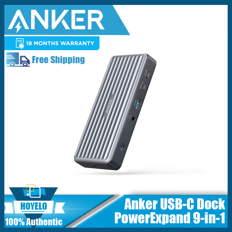 Anker USB C Docking Station, PowerExpand 9-in-1 USB-C PD Dock, 60W