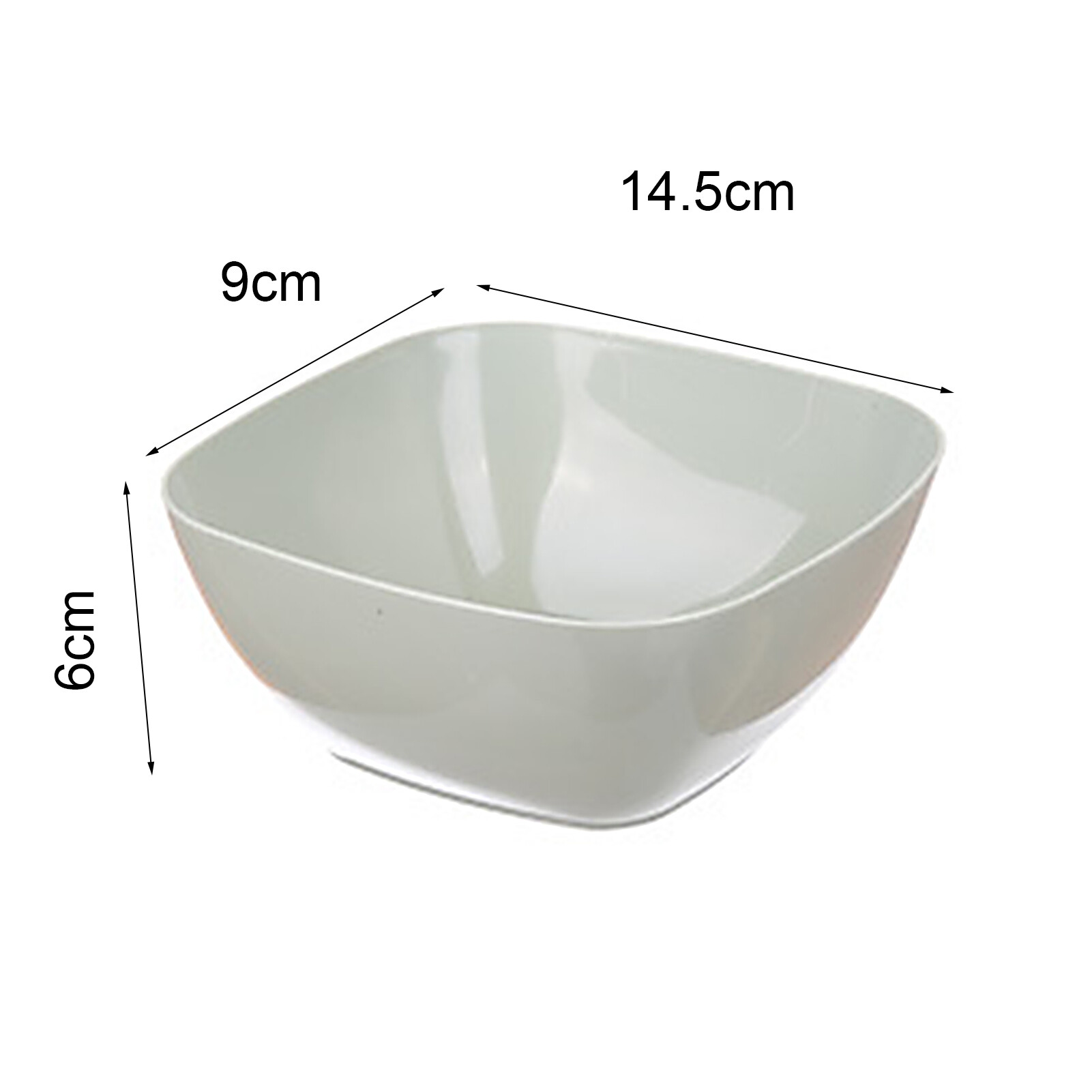 homesir Square Bowl Unbreakable Multifunctional Plastic Eco-friendly Salad Fruit Bowl for Kitchen