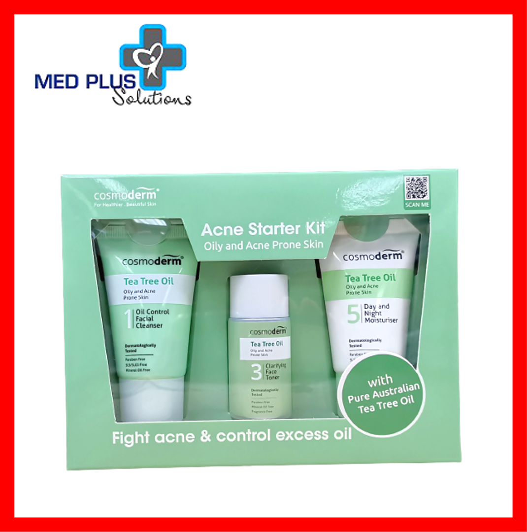 Cosmoderm Acne Starter Kit (Tea Tree Oil) (Exp10/2026) Lazada