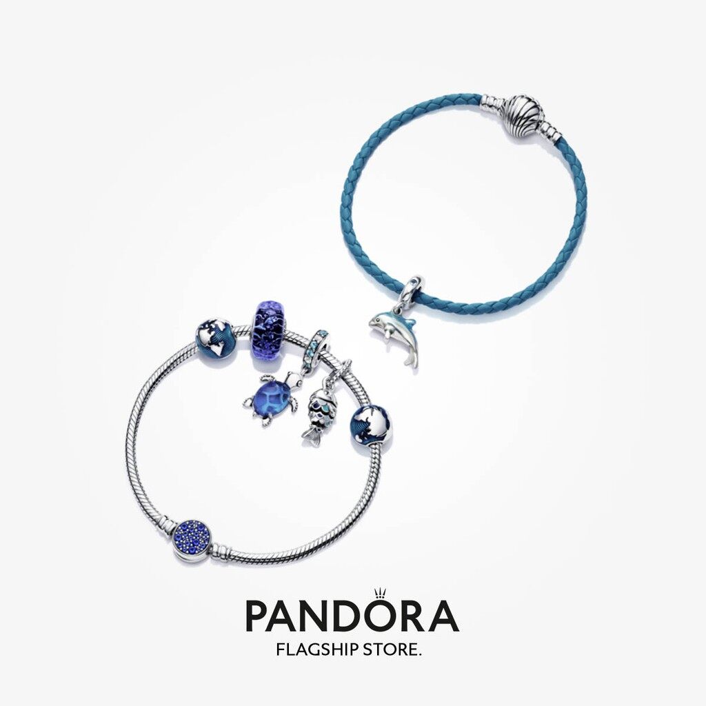 Hot 2023 Pandora Blue Globe Clip Charm