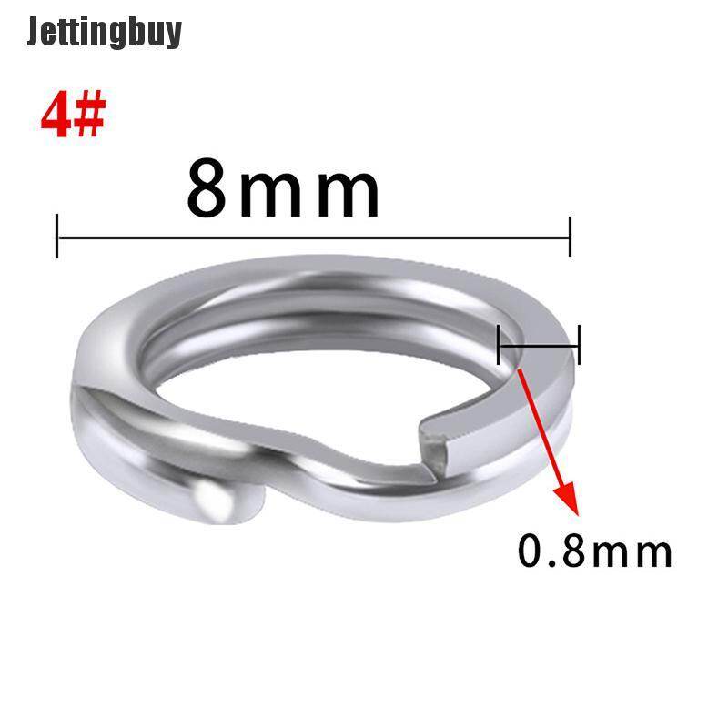 Jetting Buy 50Pcs Fishing Rings Stainless Steel Split Rings Solid Ring Lure Connecting Ring