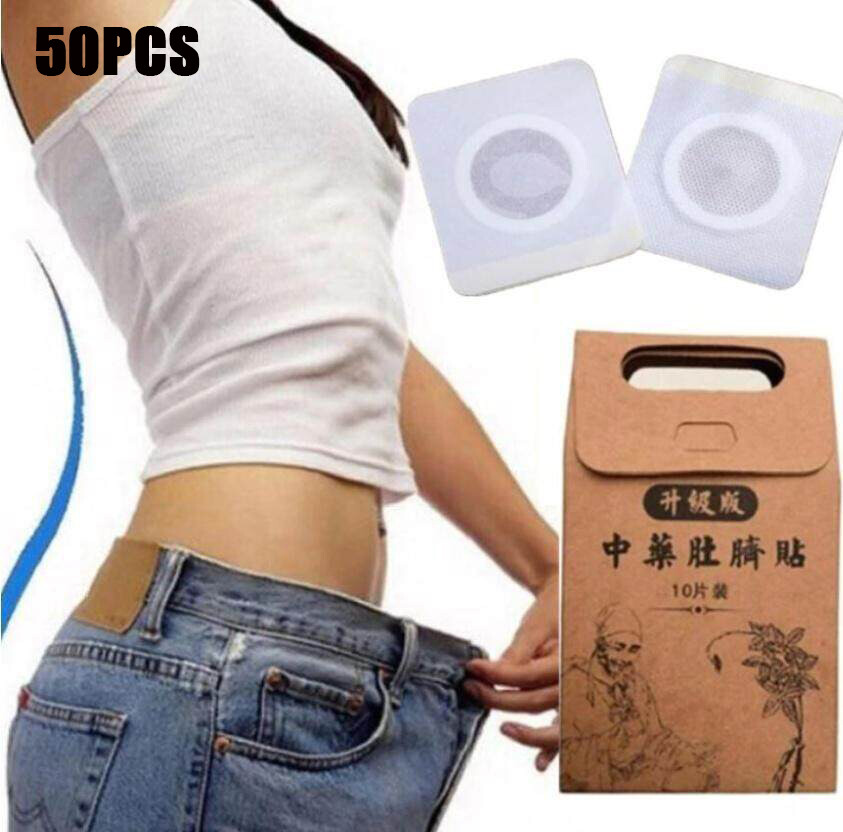 [10PCS/30PCS/50PCS] Original Detox And Slimming Patches Navel Stick Weight Losing Fat Burning Patch Pad Adhesive Sheet. Chinese Medicine Navel Stickers Thin Belly Stickers Weight Loss Stickers Weight Loss Products Upgraded Version Without Magnet